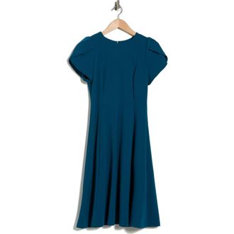 Calvin Klein Tulip Sleeve Midi Dress in Cypress at Nordstrom Rack, Size 10