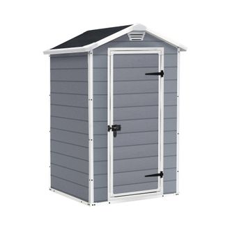 Dmora Dmora - Caseta De Jard&iacute;n Cranbrook, Cobertizo De Jard&iacute;n, Caseta De Jard&iacute;n, Trastero Para Herramientas, 129x103 H196 Cm, Gris