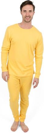 Leveret Mens Cotton Solid Matching Family Pajamas in Yellow at Nordstrom, Size Xxx-Large