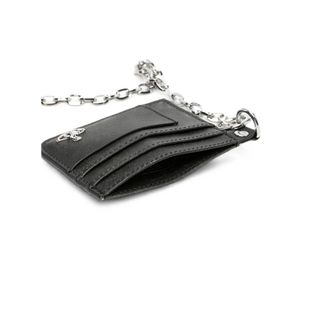 Vivienne Westwood Leather with Chain Card Case - Black