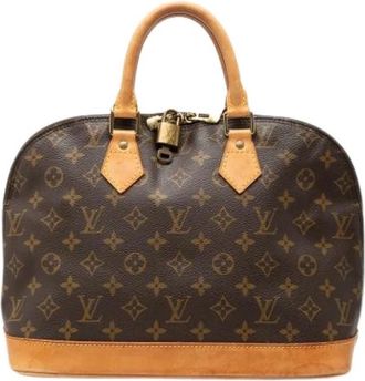 Louis Vuitton Pre-owned Monogram Alma PM - Dames - Vintage Handtas - Bruin - ONE Size - Leer - Vintage