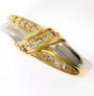 C&A Platinum Yellow Gold Yellow Gold (18K) Platinum 850 Band Ring (Pre-Owned)