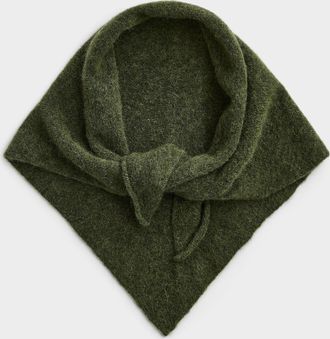 Simons Womens Wool & alpaca triangle scarf Exclusive collection from Italy