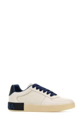 Dolce & Gabbana Cs2392a0218 8f190 Biancodenim Agnello Vitello Sneaker