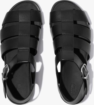 FitFlop Fitflop Gracie Leather Womens Ankle Strap Sandals Black - Size UK 7
