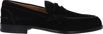Christian Louboutin Mocassini Penny Uomo Camoscio Nero
