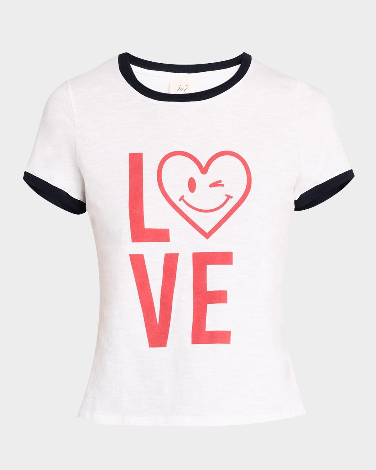 Cinq a Sept ★ ラブ ブレイン ストレッチコットン Tシャツ Cinq à Sept - ラブ・ブレイン・ストレッチコットンTシャツ を