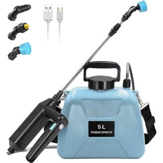 OEM Pulverizador El&eacute;ctrico De 7,4 V Y 2400 Mah - Dep&oacute;sito De 5 L - 3 Boquillas Ajustables - Poste Telesc&oacute;pico Extensible De 58 Cm