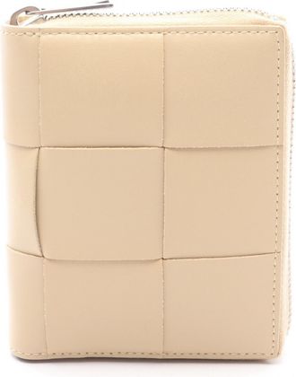 Bottega Veneta Intrecciato Beige Intrecciato Wallet (Bi-Fold) (Pre-Owned)