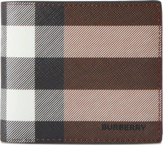 Burberry Geruite portemonnee - Bruin
