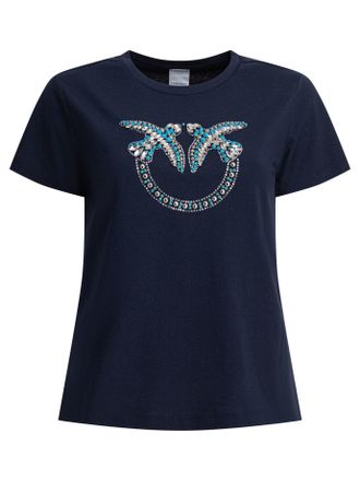 Pinko graphic-print T-shirt - women - Cotton - L - White