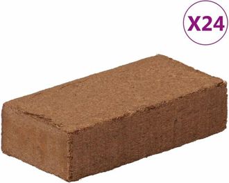 vidaXL Blocchi in Fibra di Cocco 24 pz 650 g Ciascuno 15,6 kg Totale - Vidaxl