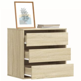 Berkfield Home Corner Chest of Drawers Sonoma Oak 60x41x58 cm Engineered Wood in Brown | Size: 60 x 41 x 58 cm