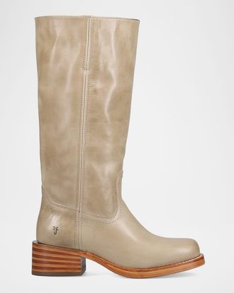 Frye Campus 14L Leather Wide Calf Boots