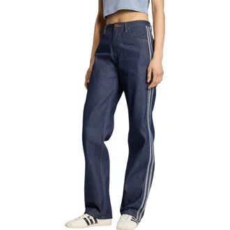 adidas Originals Straight Leg Jeans in Indigo Denim at Nordstrom, Size 24
