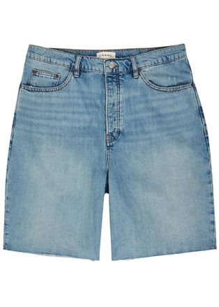 Frame Denim Baggy Denim Shorts - Light Blue - 36 (W36 / XL)