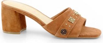 Guess Heeled Mules - Dames - Muiltjes - Bruin - 40 EU - Leer - Schoenen