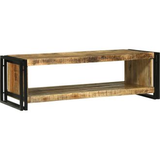 vidaXL Vidaxl - Mesa De Caf&eacute; 120 X 50 X 38 Cm Madera Maciza De Mango Rugosa