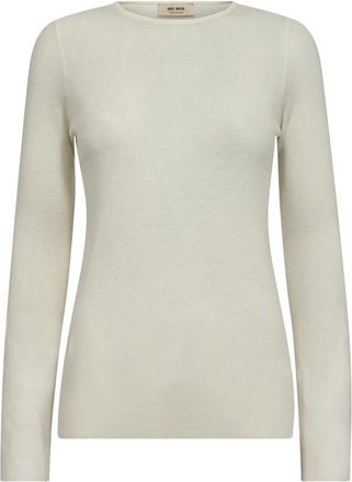 Mos Mosh Gebreide kleding - Dames - Ronde hals truien - Beige - S - Truien & Vesten