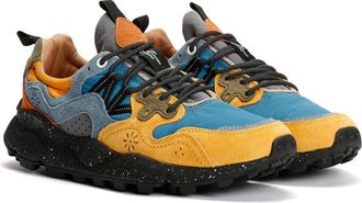 Flower Mountain Unisex Yamano 3 Blue/Yellow Trainers - Size EU 43