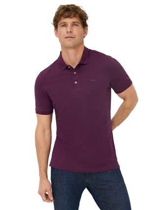 Brax Brax poloshirt paars katoen korte mouw normale fit