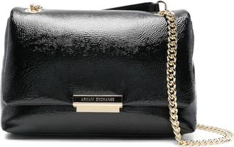 A|X Armani Exchange Borsa a tracolla in pelle con catena - Nero