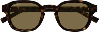 Gucci GG2106S002 Square Full Rim Sunglasses - Brown