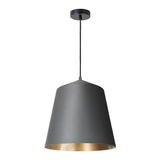 Paco Home Paco Home - L&aacute;mpara Colgante Sal&oacute;n Suspensi&oacute;n Mesa Comer Cocina Pantalla Industrial Oro (&oslash;32.5 Cm), L&aacute;mpara De Techo - Antracita