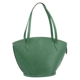 Louis Vuitton Tweedehands leren Louis Vuitton tassen - Dames - Pre-owned - Groen - Maat: ONE Size Leer