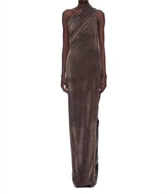 Rick Owens Abito - Athena Arrowhead Gown In Darkdust