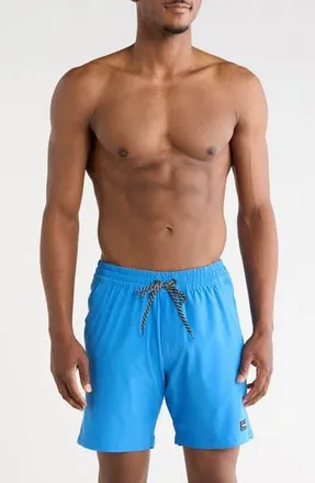 Hurley Solid Volley Swim Shorts in Ice Blue at Nordstrom Rack, Size X-Large