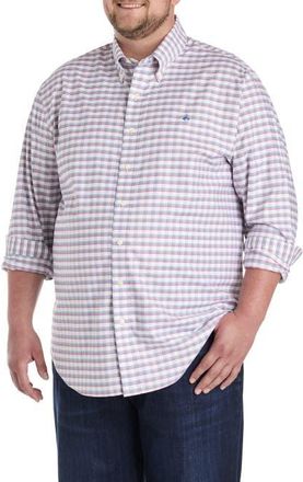 Brooks Brothers Big & Tall Non-Iron Check Sport Shirt in Grphchck Ivry Rd Grn at Nordstrom, Size Xx-Large
