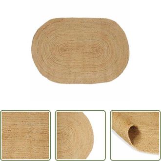 vidaXL vidaXL Tappeto naturale - Tappeti per area Ovale Naturale 152 x 245 cm Juta