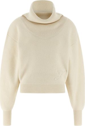 Jacquemus White Logo Embroidered Sweater