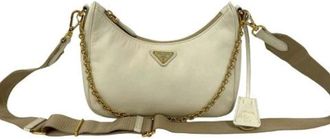 Prada Pre-owned Cross Body Bags, female, White, Size: ONE SIZE Pre-owned Vintage Cross Body Bag