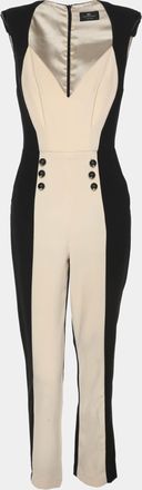 Elisabetta Franchi Black/cream Crepe Jumpsuit
