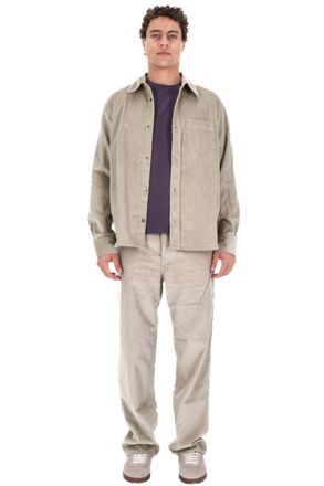 Haikure Ribbed Corduroy Overshirt with Classic Collar