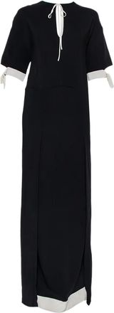 Fendi Abito con collo lavallière - Nero