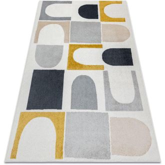 RugsX Rugsx - Alfombra Fusion 0213 Blanco / Amarillo - Geom&eacute;trica, Moderna, Abstracta Yellow 240x330 Cm