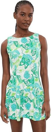 Lilly Pulitzer Nadeera Active Dress UPF Womens Dress Resort White Monarch Rose : XXS, Nylon/Spandex