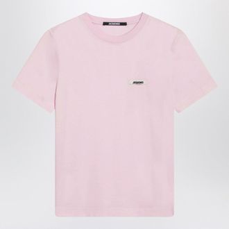 Jacquemus T-Shirt in Cotone Rosa mit Logo