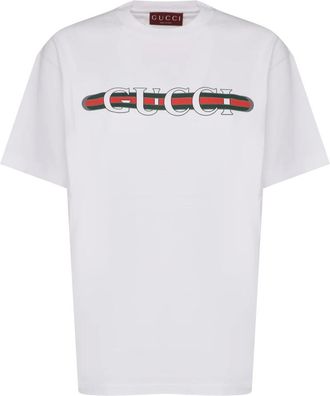 Gucci T-Shirts, female, White, Size: M Ancora G Loved T-shirt
