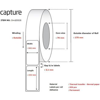 Capture By Hollywood Made Etiqueta De Captura 102x152, Core 76, Ca-lb3028