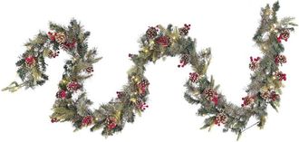 Beliani Guirnalda De Navidad Verde Material Sint&eacute;tico Led 270 Cm Ramitas Decoraci&oacute;n Artificial Ramitas Ajustables Paimio