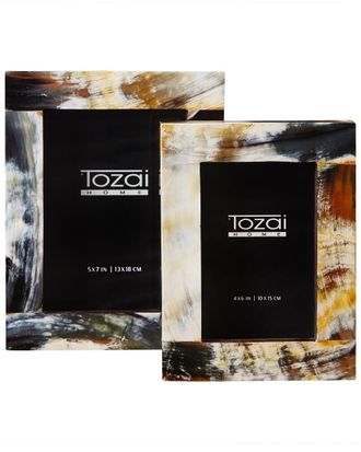 Two's Company Bayard Set Of 2 Natural Horns