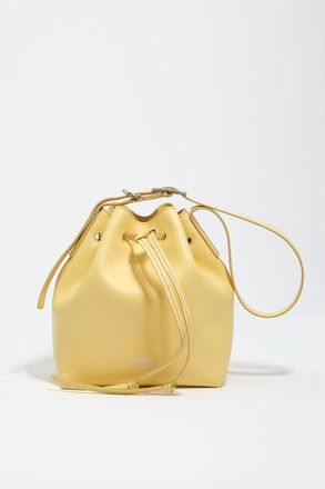 Bimba & Lola Large leather Carlino bucket bag in Banana at Nordstrom
