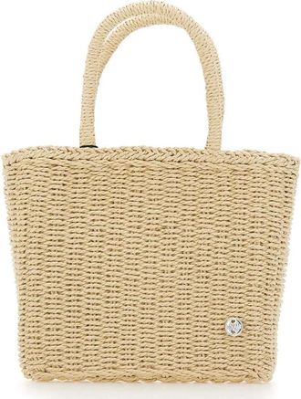 Colmar Outdoor Accessories, female, Beige, Size: ONE SIZE Raffia Effect Handbag