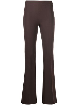 Blanca Vita fitted flare trousers - women - Polyester/Spandex/Elastane - 36 - Brown