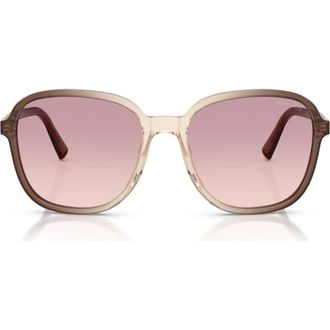Miu Miu 58mm Polarized Pillow Sunglasses in Brown Gradient/Brown/Violet at Nordstrom