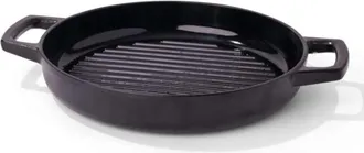 alva Nori 11-Inch Enameled Oval Cast Iron Grill Pan